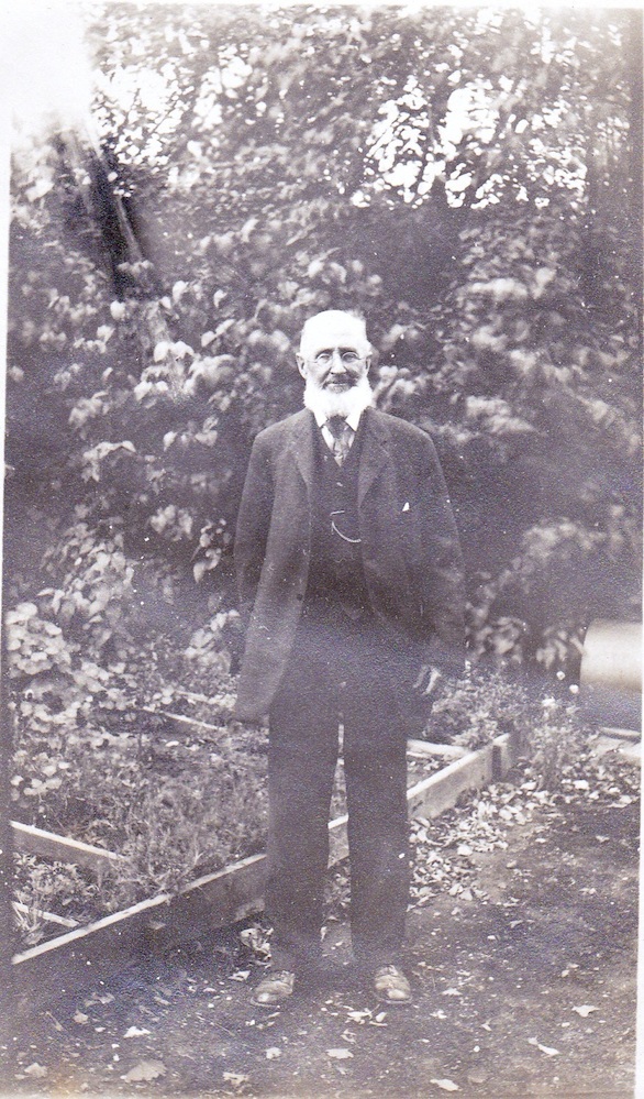 J.B. Goode, Larry Goode's grandfather, in the garden of #178--by permission of Larry Goode